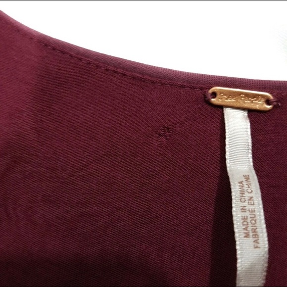 Free People Criss Cross Mini Dress in Mulberry - Picture 6 of 7